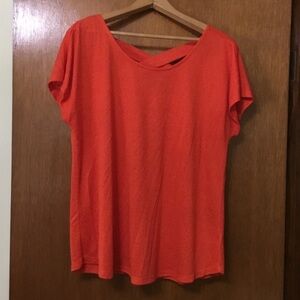 Bobeau Vibrant Orange Short Sleeve Tee